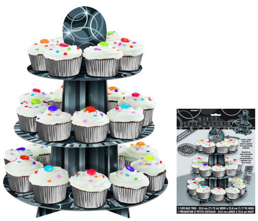 Picture of CUPCAKE TREE STAND SILVER/BLACK